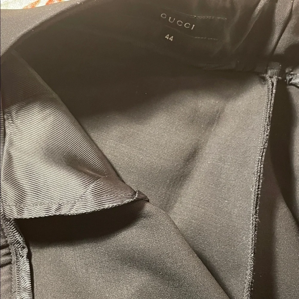 Gucci Men's Black Crisp Laine Wool Dress Pants